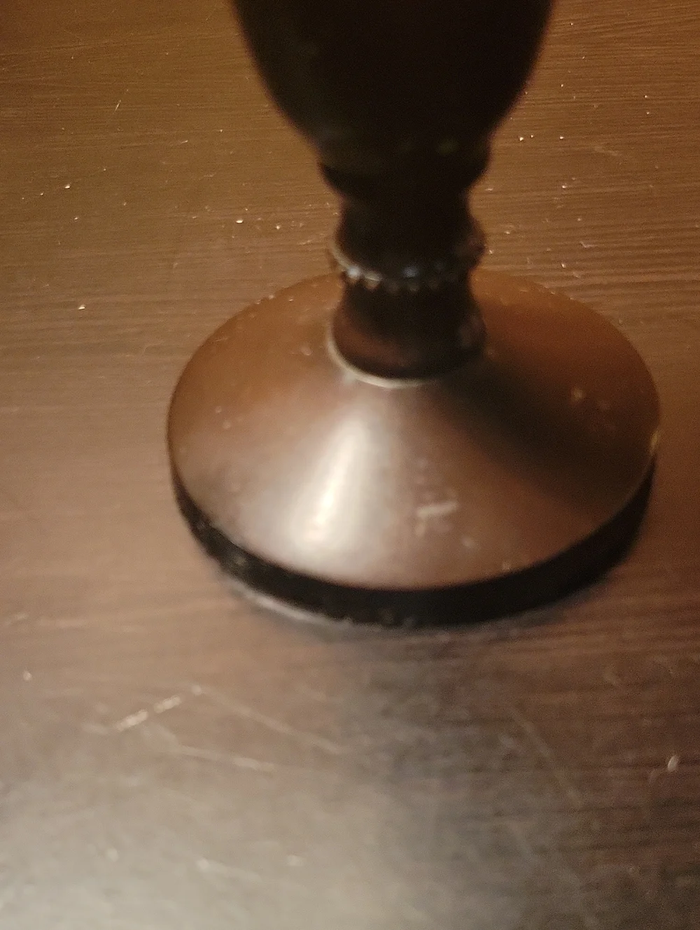 Pottery Barn Brown Tall Decorative Trumpet Vase Metal